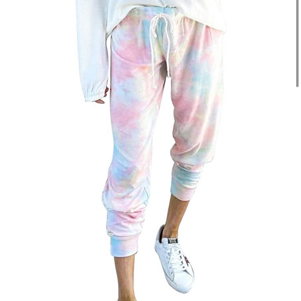 TIE DYE MULTICOLOR Jogger Pants with Pockets